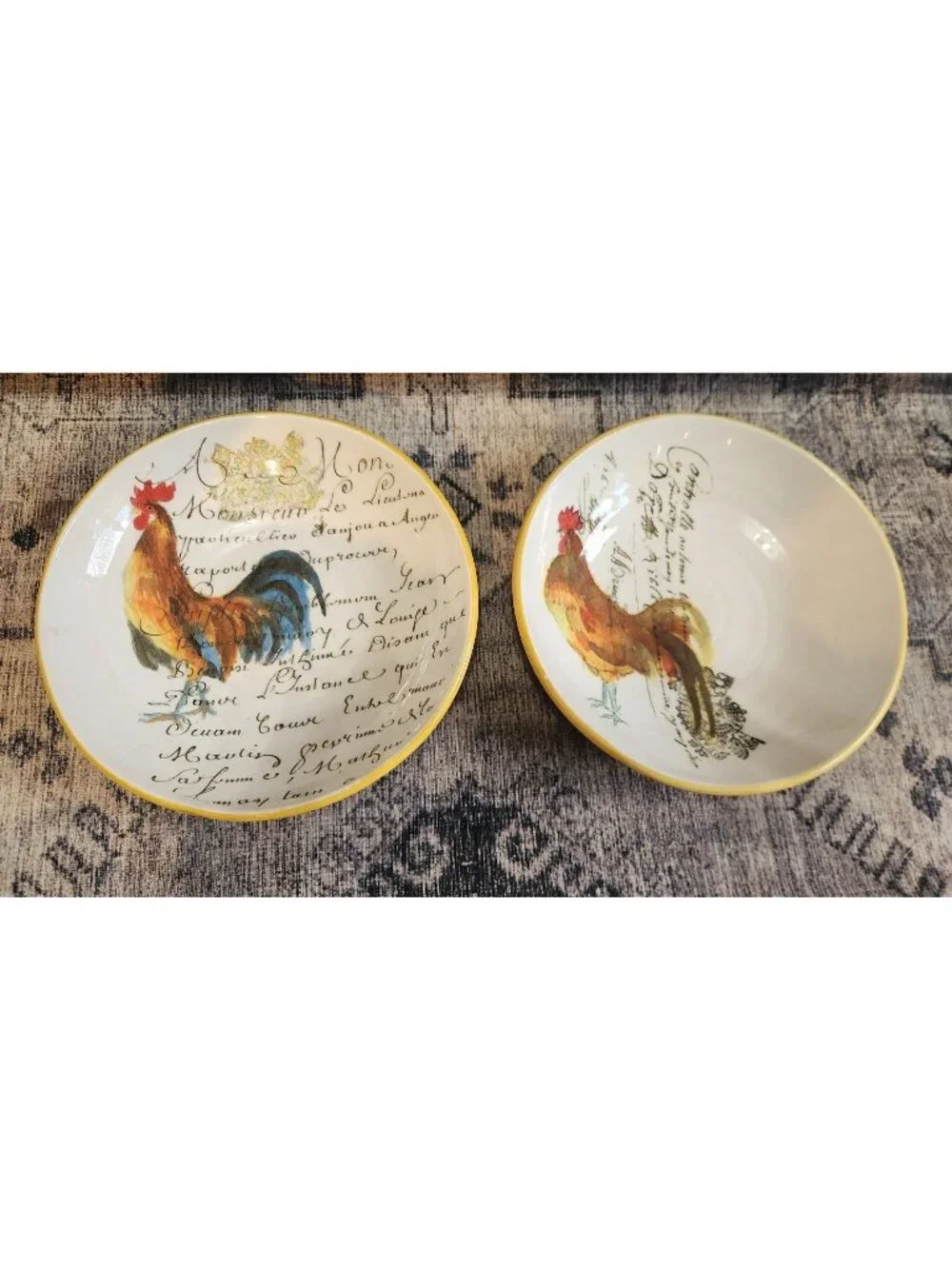 Williams Sonoma Made In Italy 2-10 Inch Rooster Pasta Bowls